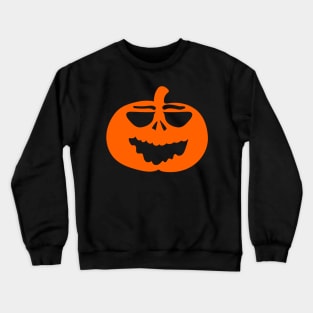 Halloween Funny Laughing Cartoon Pumpkin Face Crewneck Sweatshirt